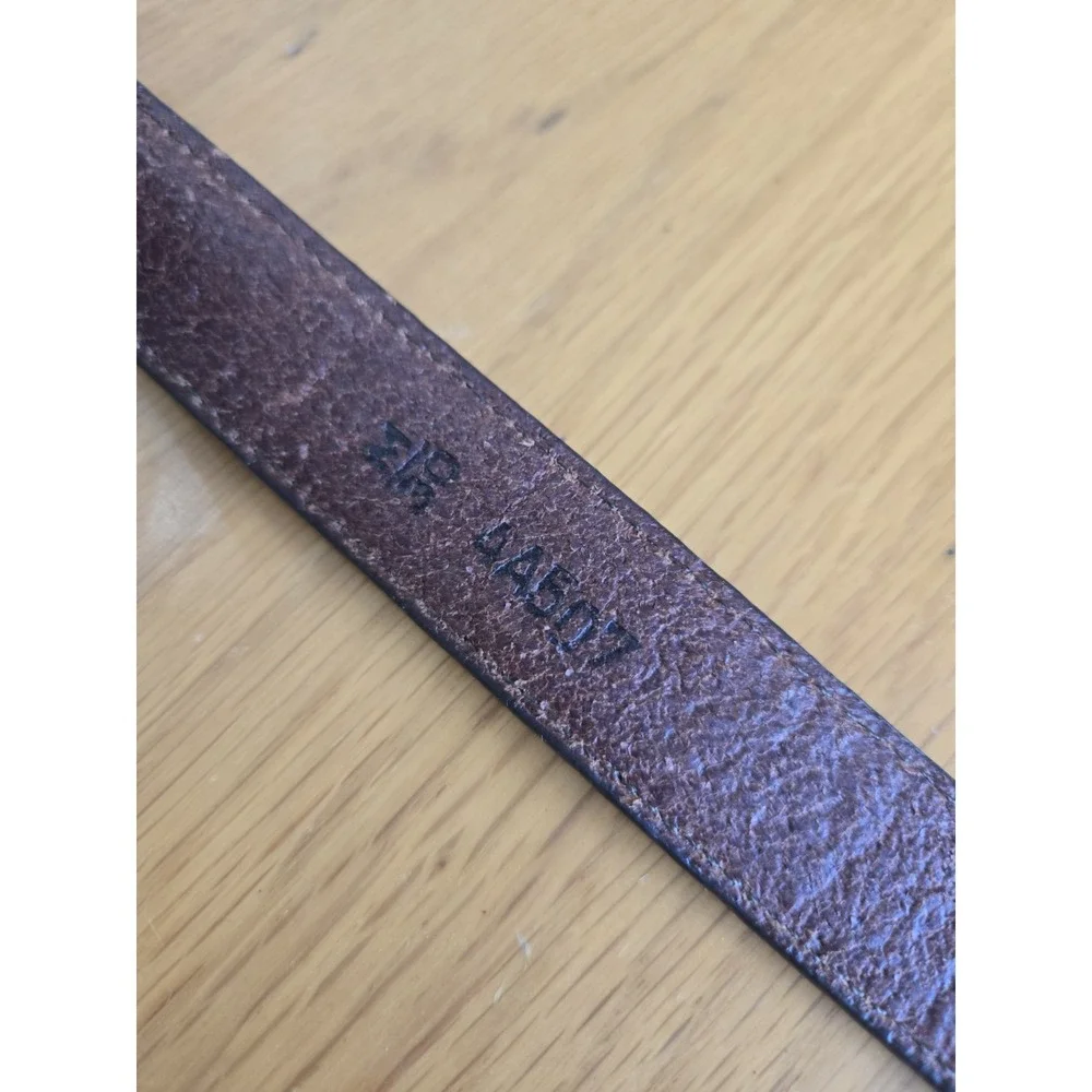 Brighton Reptile Lizard Leather Womens Belt Size M 30 BROWN Heart